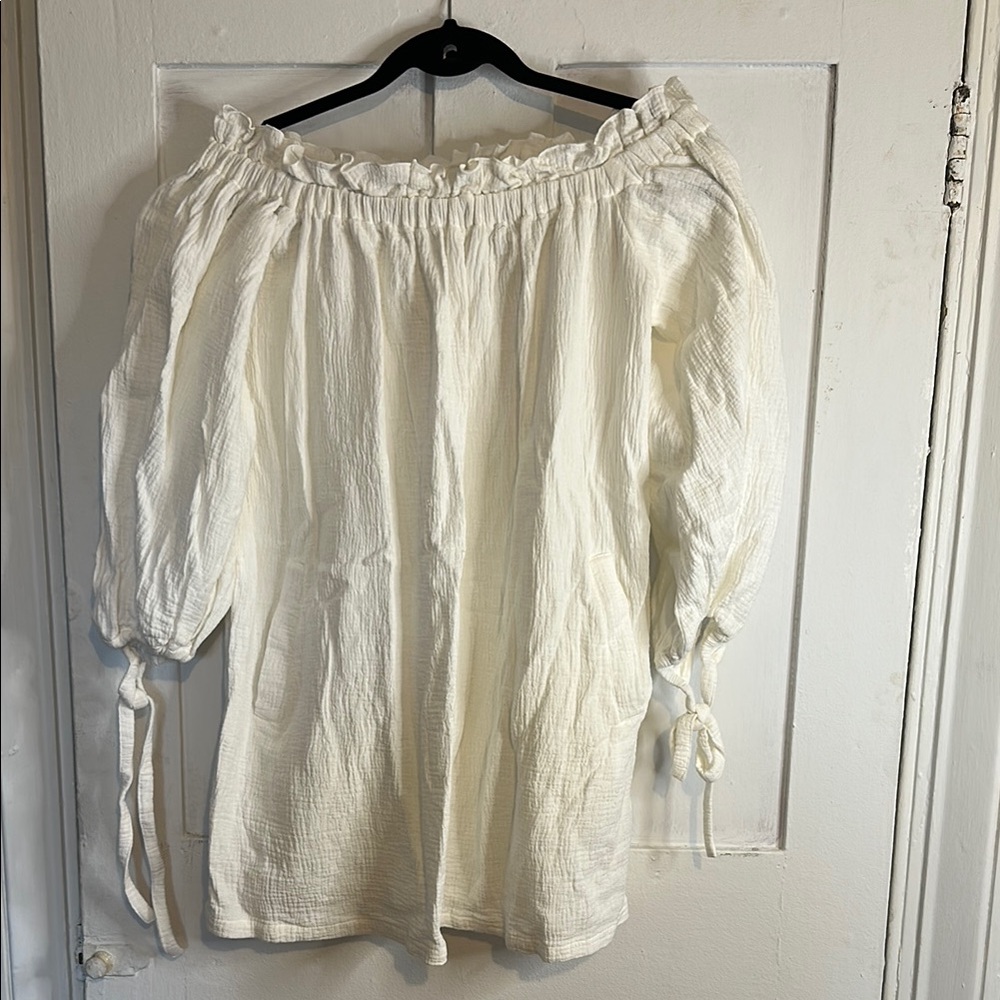 Maurie + Eve Off-Shoulder White Dress